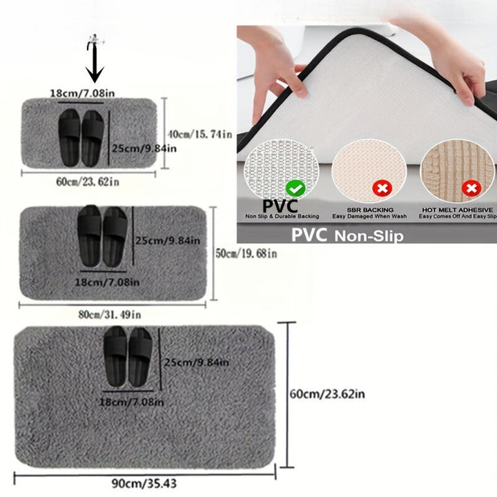 Luxury Soft Bath Mat - Serenity-Gray-15.75 × 23.62 in-Nora Luxe