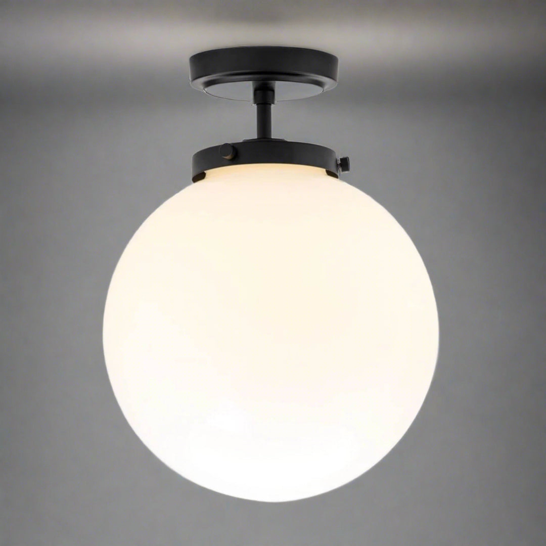 Luxury Spherical Ceiling Lighting - LumiSphere-Black-Nora Luxe