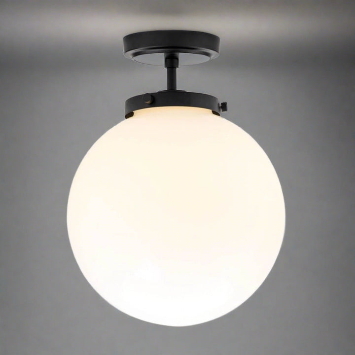 Luxury Spherical Ceiling Lighting - LumiSphere-Black-Nora Luxe
