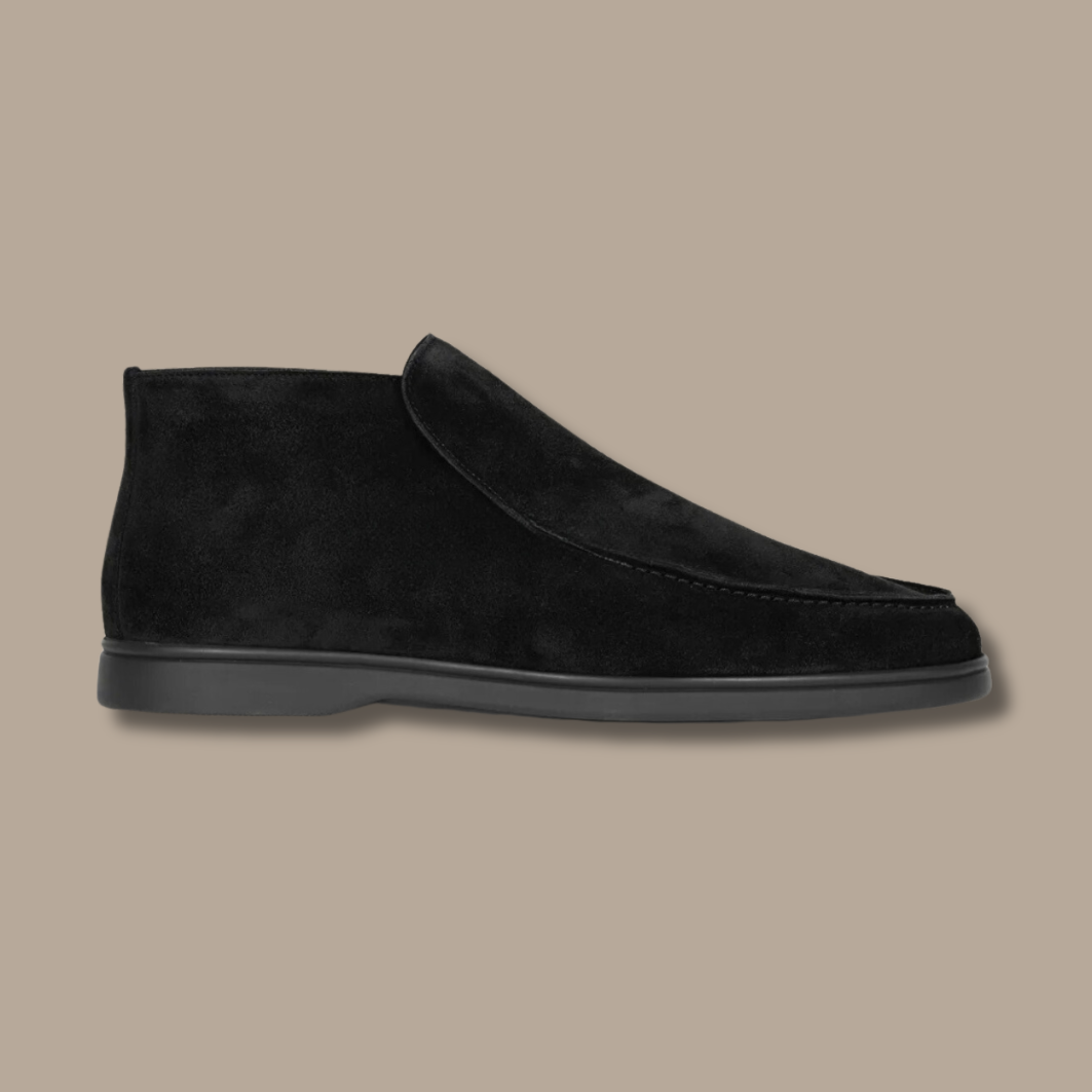 Luxury Suede Loafers - Alden-Suede - Black-5.0-Nora Luxe