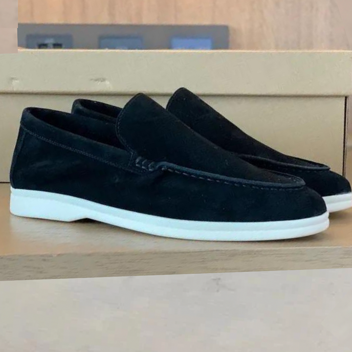 Luxury Suede Men's Loafers - Arthur-Black-5.0-Nora Luxe