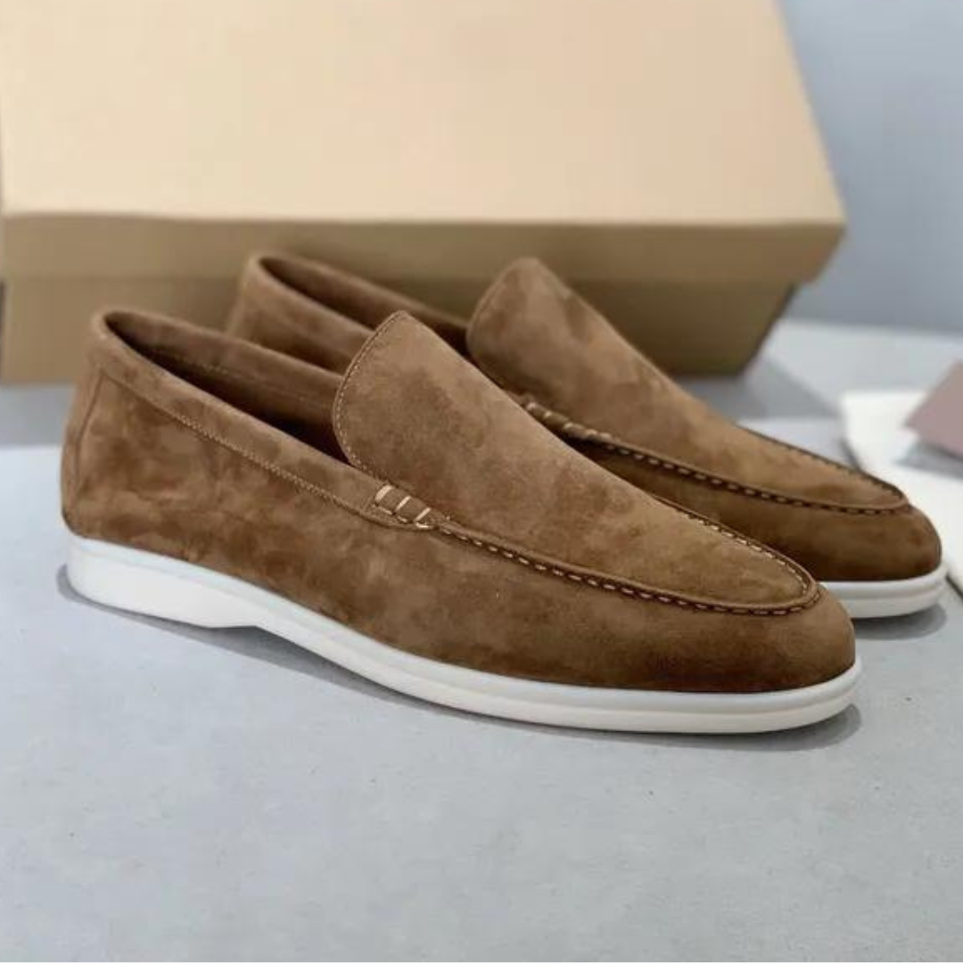 Luxury Suede Men's Loafers - Arthur-Brown-5.0-Nora Luxe