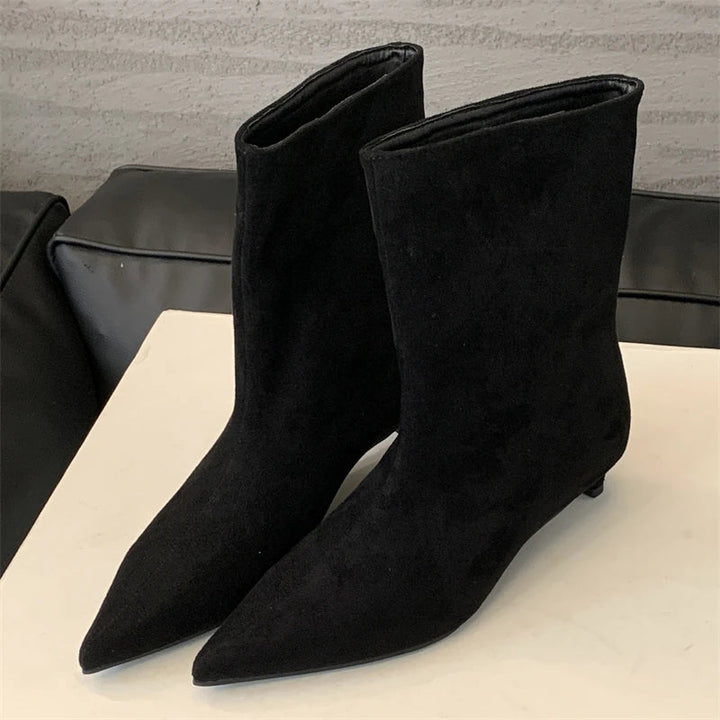 Luxury Suede Winter Boots - Sorena-Black-2.5-Nora Luxe