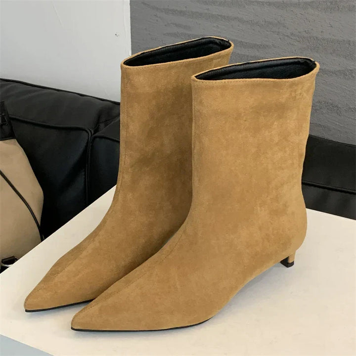 Luxury Suede Winter Boots - Sorena-Light brown-2.5-Nora Luxe