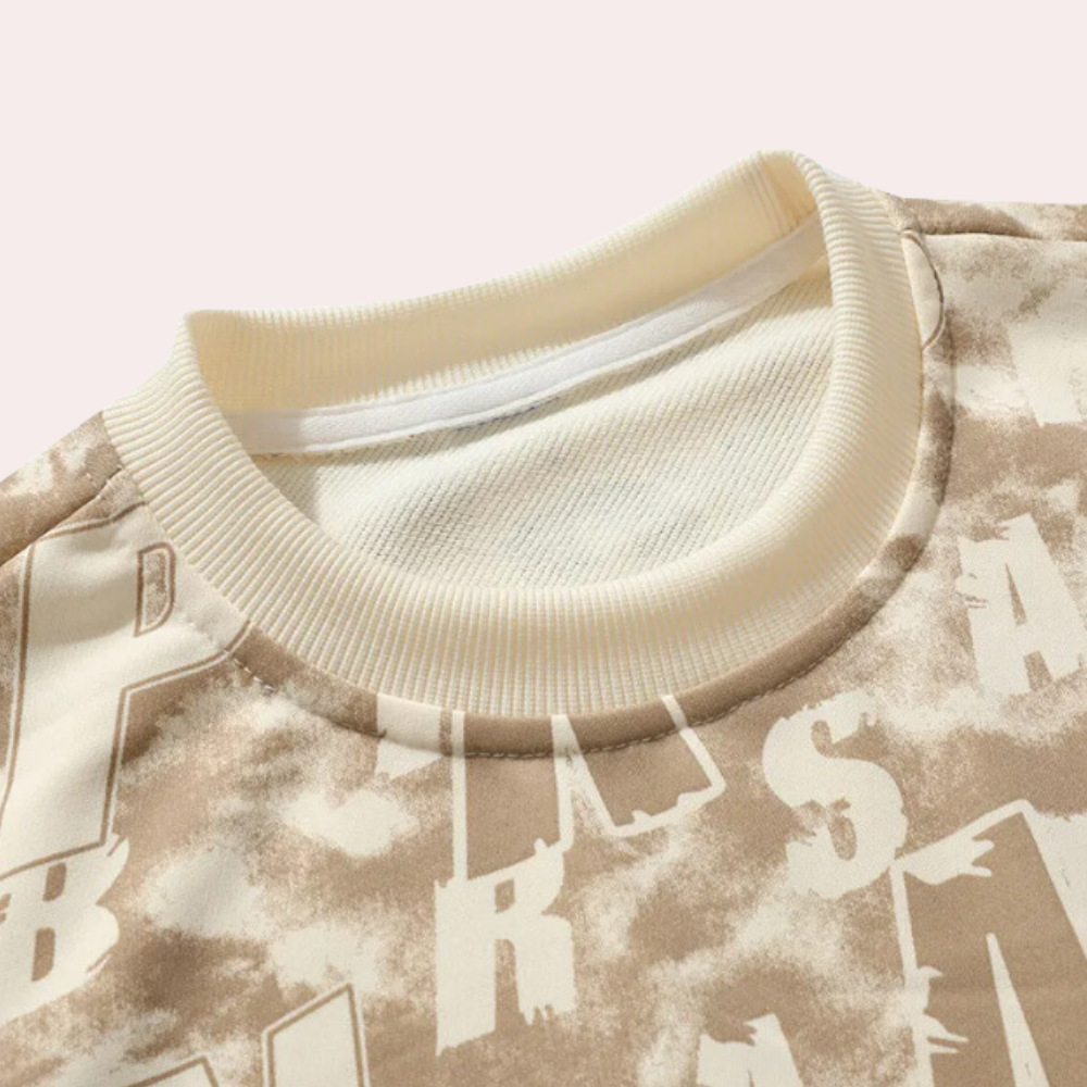 Luxury Sweatshirt for Men - Miles-Khaki-S-Nora Luxe