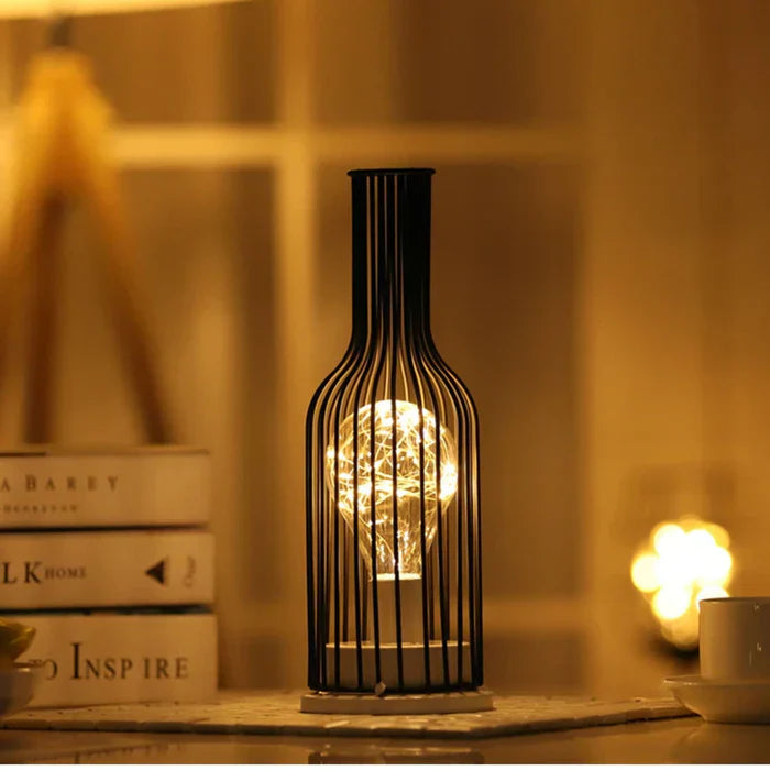 Luxury Table Lamp - LumiGris-Wine Bottle-Nora Luxe