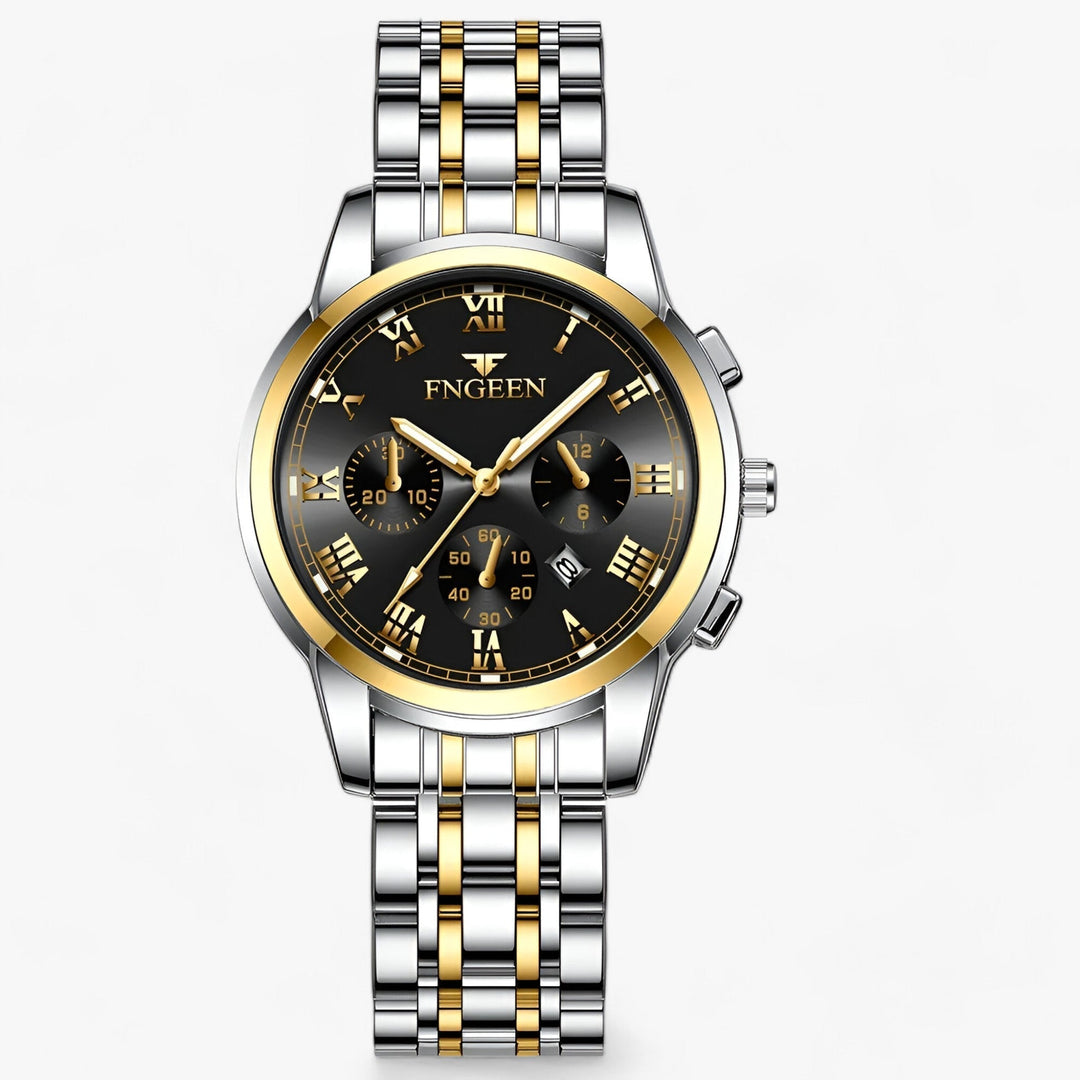 Luxury Titanium Ladies Watch - Clémence-Gold Black-Nora Luxe