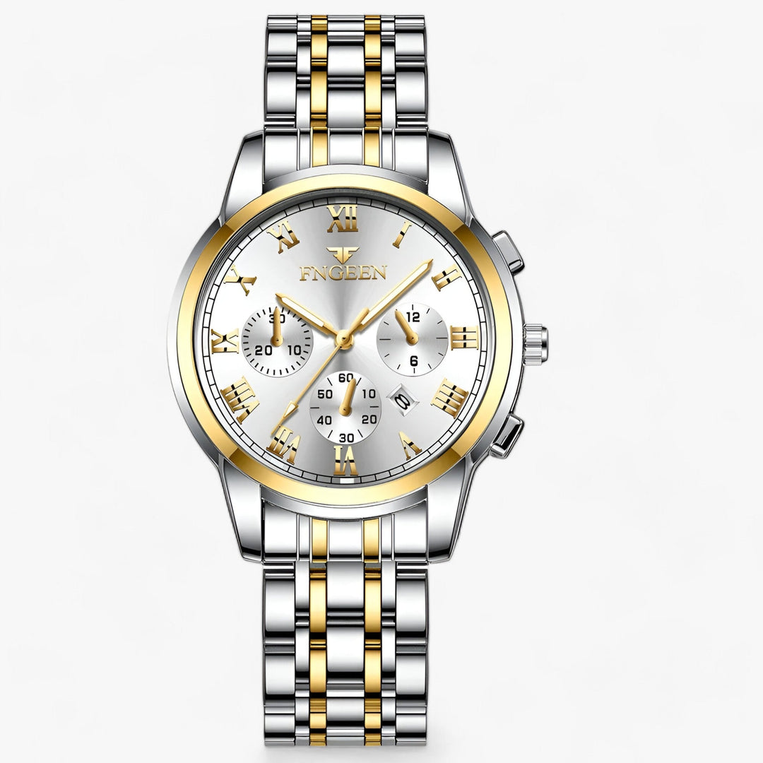 Luxury Titanium Ladies Watch - Clémence-Gold White-Nora Luxe