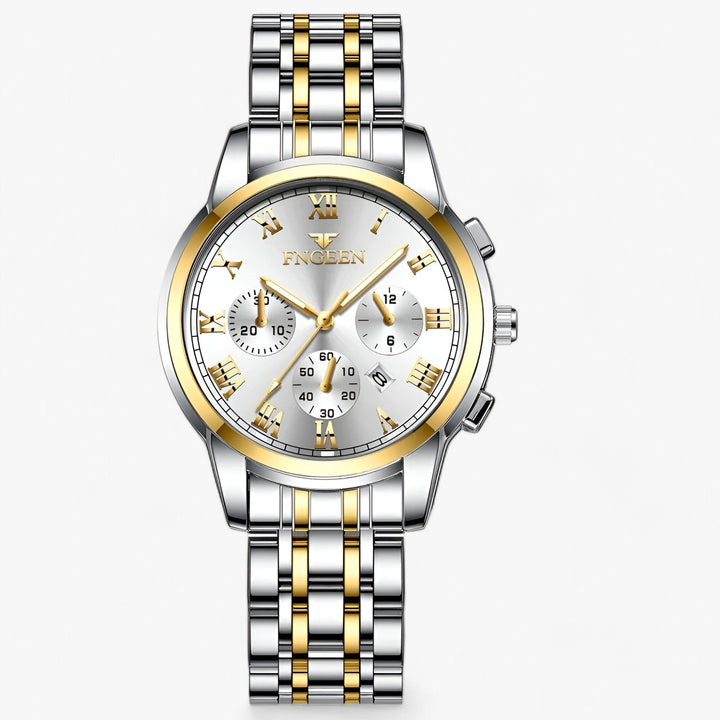 Luxury Titanium Ladies Watch - Clémence-Gold White-Nora Luxe