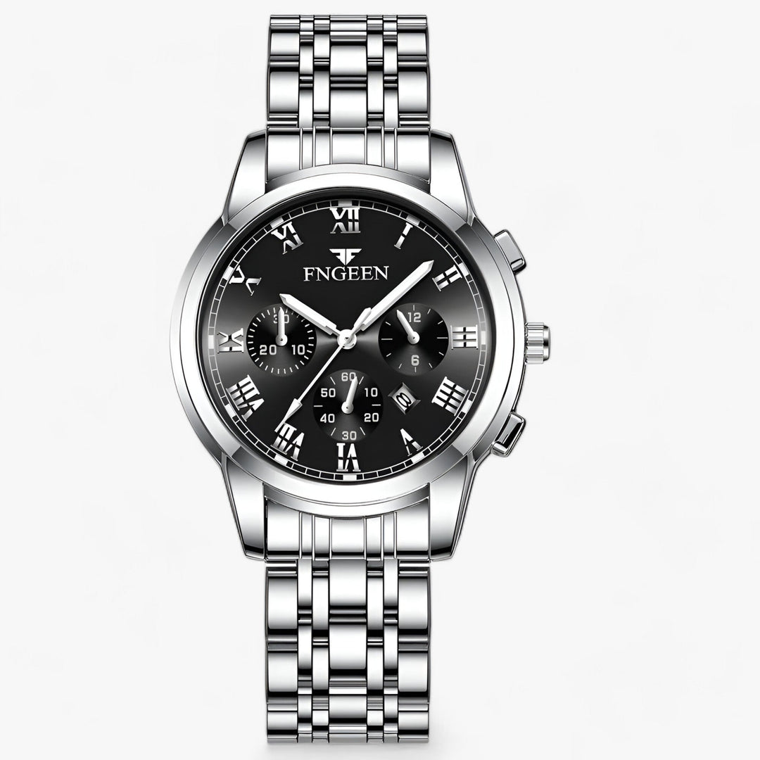 Luxury Titanium Ladies Watch - Clémence-Silver Black-Nora Luxe