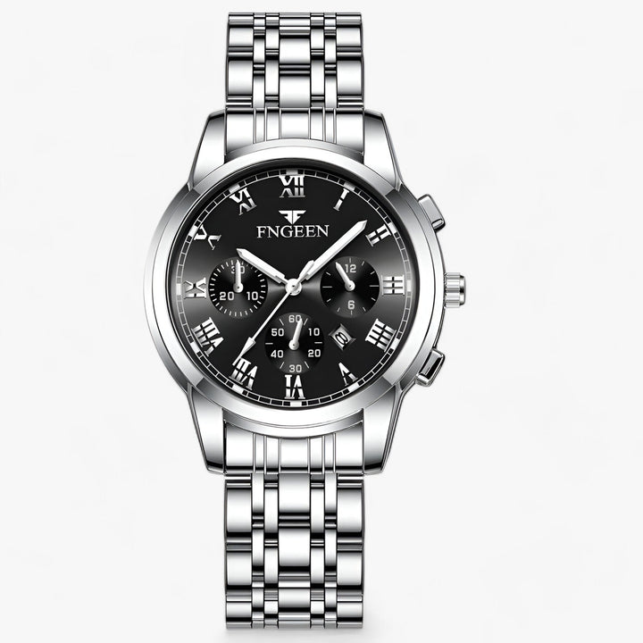 Luxury Titanium Ladies Watch - Clémence-Silver Black-Nora Luxe