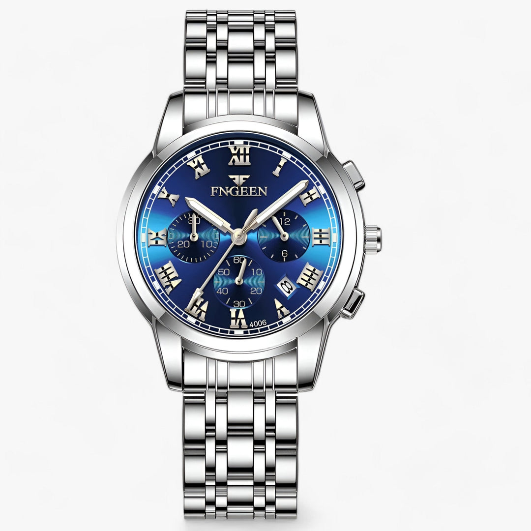 Luxury Titanium Ladies Watch - Clémence-Silver Blue-Nora Luxe
