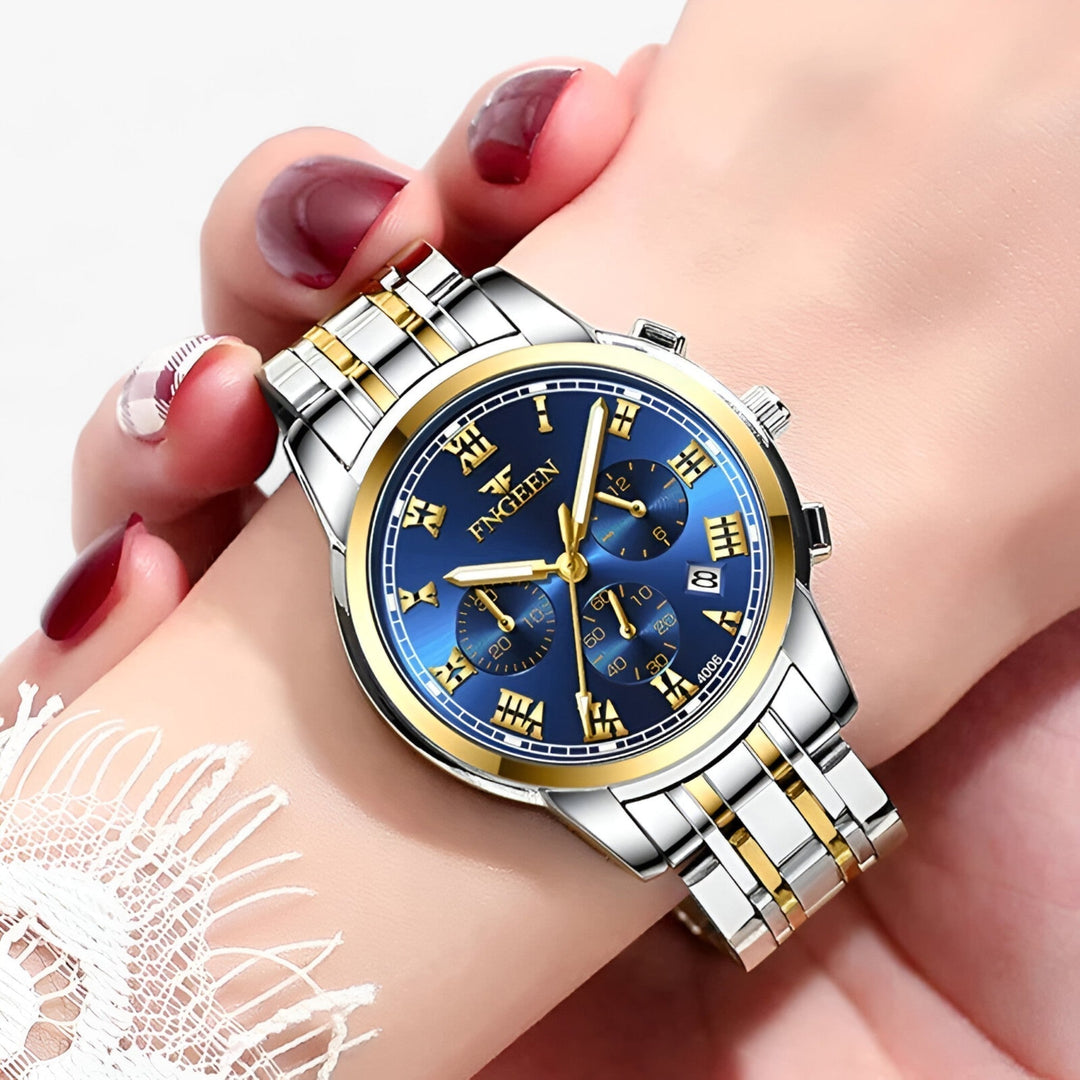 Luxury Titanium Ladies Watch - Clémence-Silver Blue-Nora Luxe