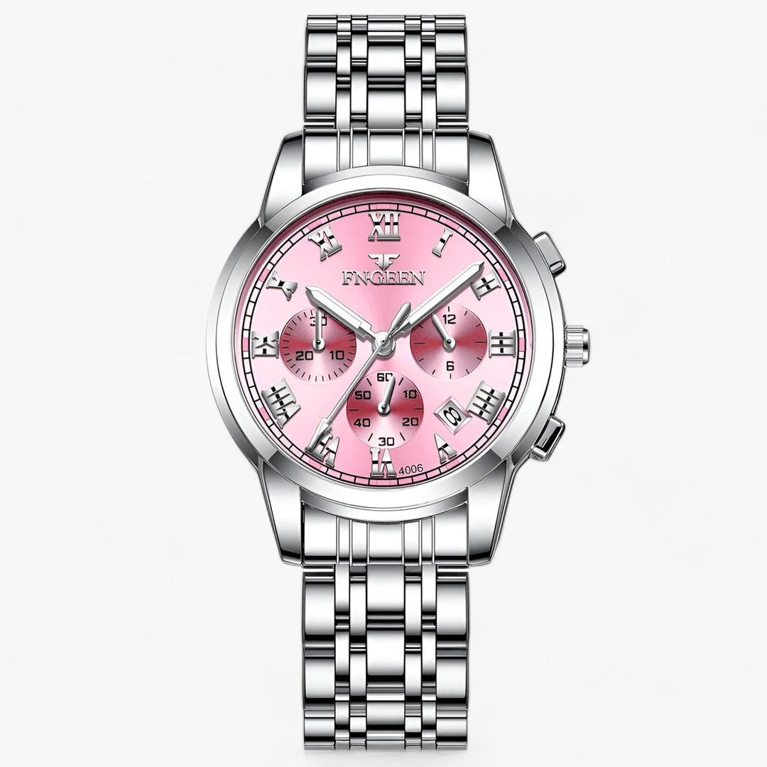 Luxury Titanium Ladies Watch - Clémence-Silver pink-Nora Luxe