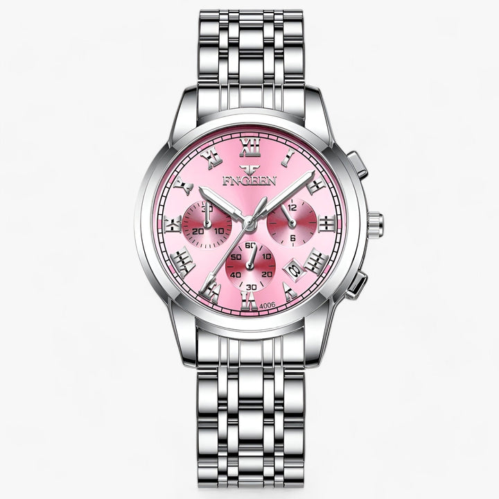 Luxury Titanium Ladies Watch - Clémence-Silver pink-Nora Luxe