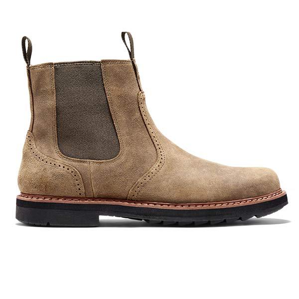 Luxury Trendy Men's Chelsea Boots - James-Khaki-6.5-Nora Luxe