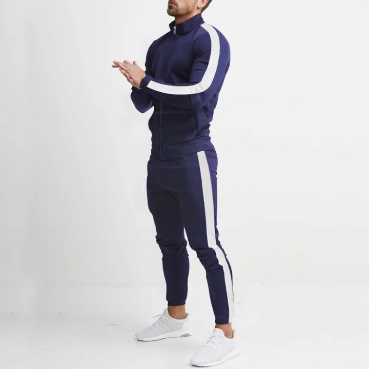 Luxury Two-Piece Jogging Set for Men - Morisson-Blue-S-Nora Luxe