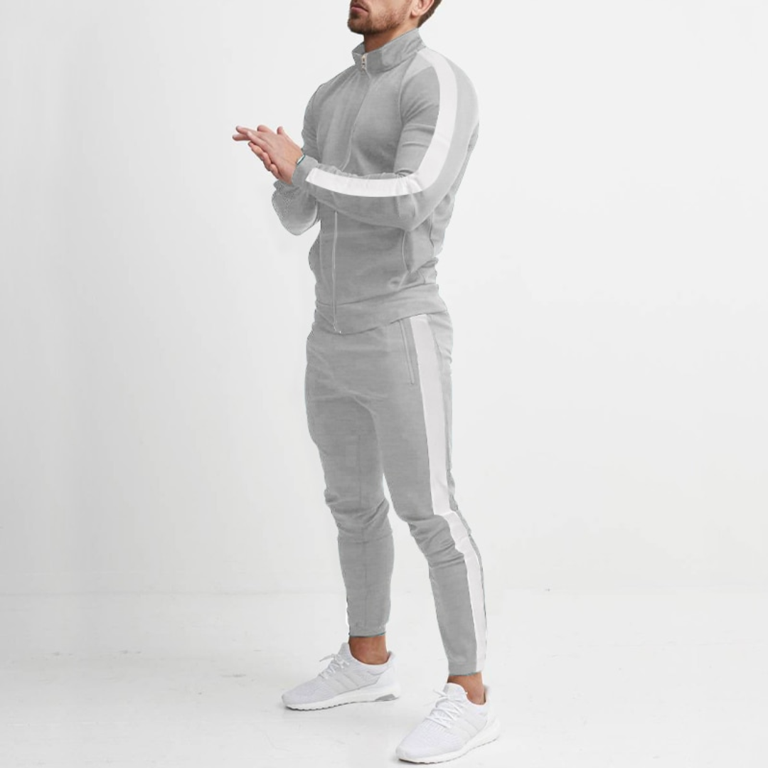 Luxury Two-Piece Jogging Set for Men - Morisson-Gray-S-Nora Luxe
