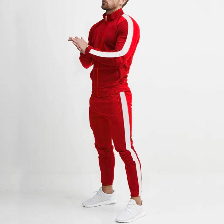 Luxury Two-Piece Jogging Set for Men - Morisson-Red-S-Nora Luxe