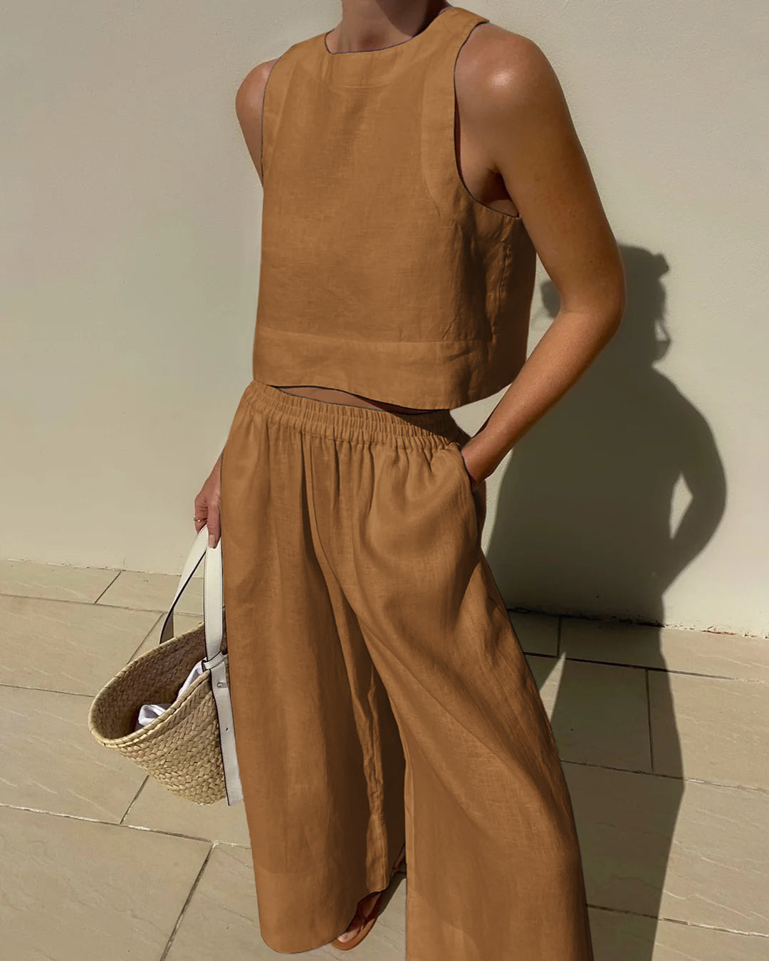 Luxury Two-Piece Set - Celeste-Khaki-S-Nora Luxe