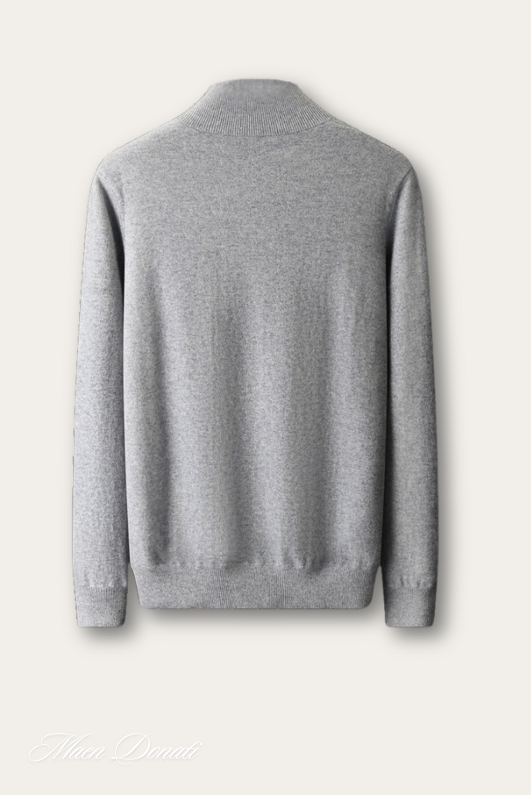 Luxury Warm Cashmere Cardigan for Men - Rowan-Gray-S-Nora Luxe
