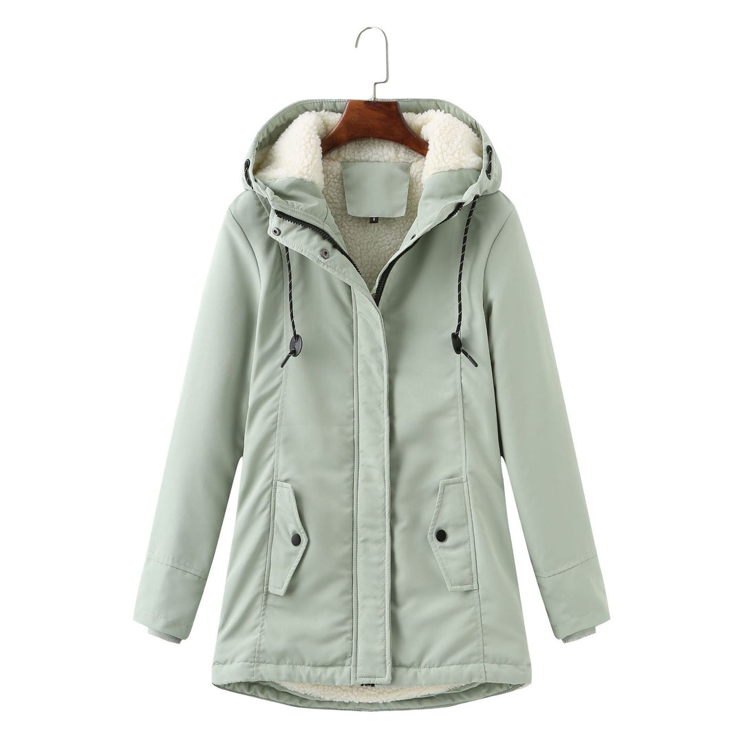 Luxury Winter Coat for Women - Aurora-Mint Green-S-Nora Luxe