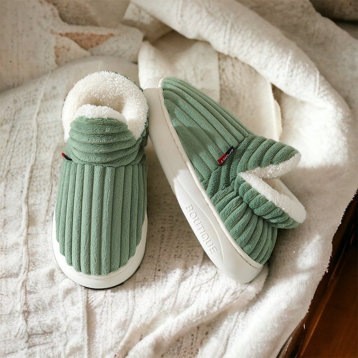 Luxury Winter Slippers - Elise-Green-3.5-4.0-Nora Luxe