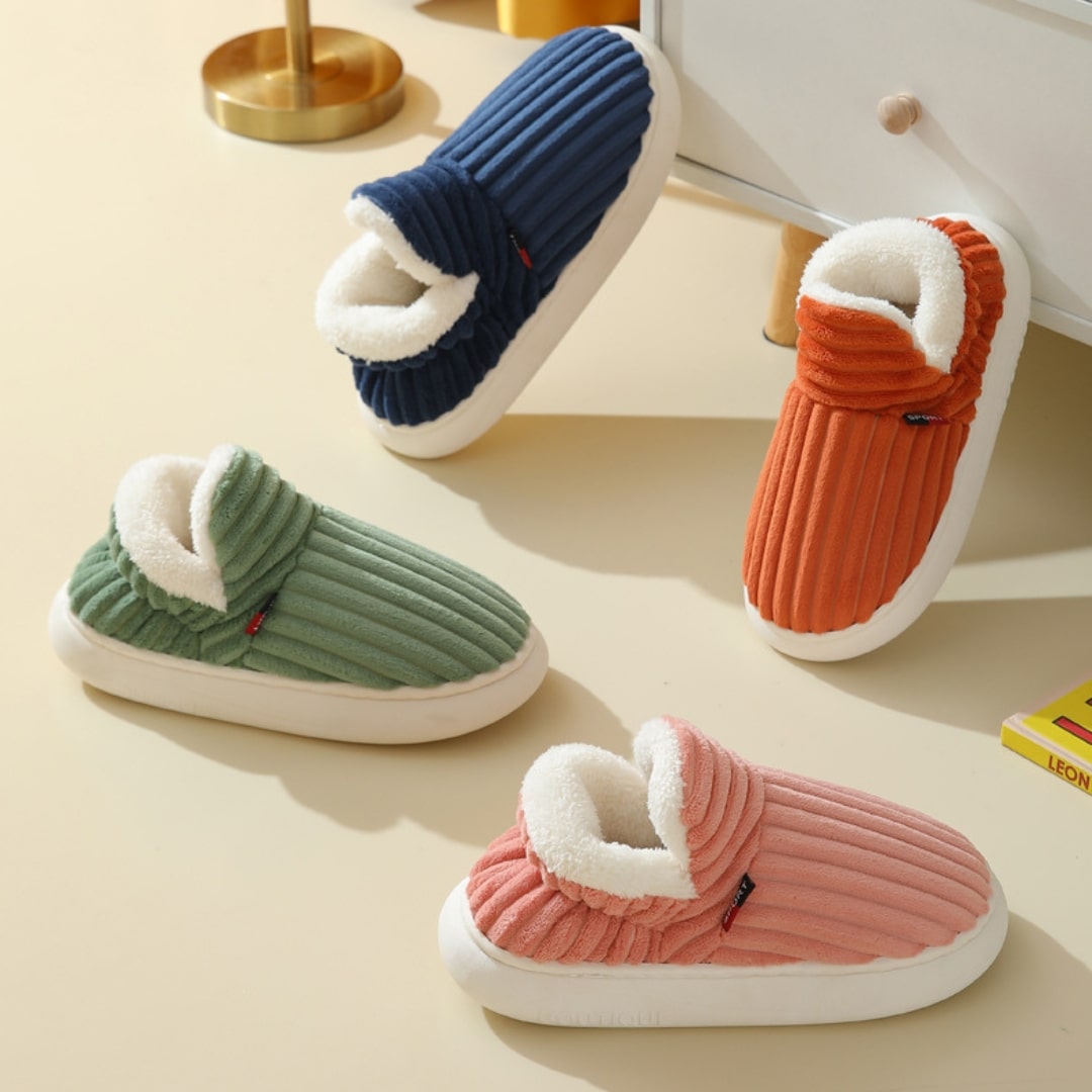 Luxury Winter Slippers - Elise-Green-3.5-4.0-Nora Luxe