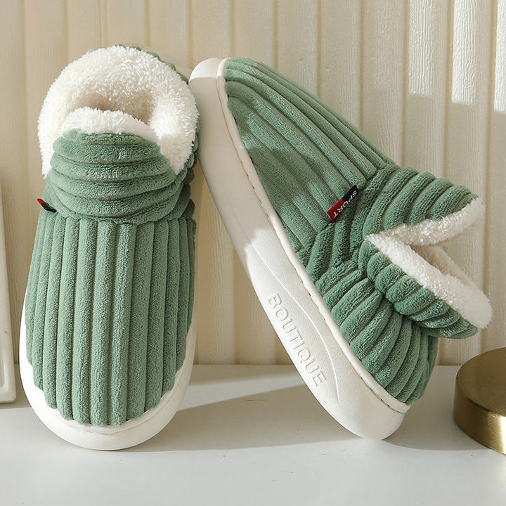 Luxury Winter Slippers - Elise-Green-3.5-4.0-Nora Luxe