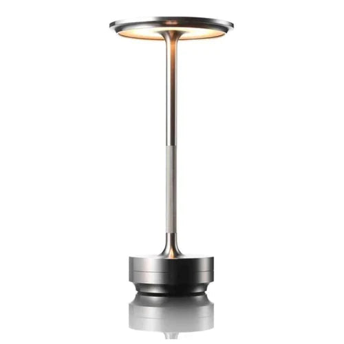 Luxury Wireless LED Table Lamp - Luna Glow-Silver-Nora Luxe