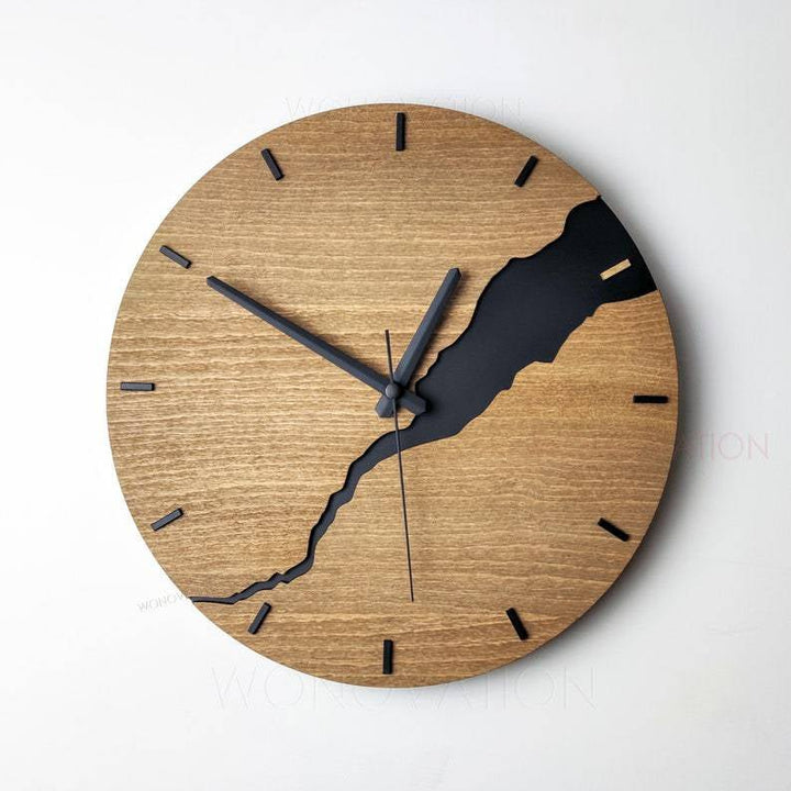 Luxury Wooden Wall Clock – Nuvoro-Lines-The Livary
