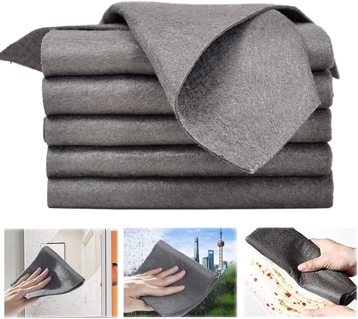 Magic Cleaning Cloth - ClearMagic-5 pieces (11.81" × 11.81")-Nora Luxe