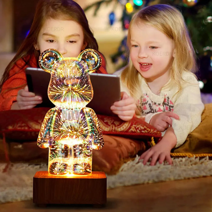 Magical 3D Firework Projection Mood Lamp - StarBear-7 Colors-Nora Luxe