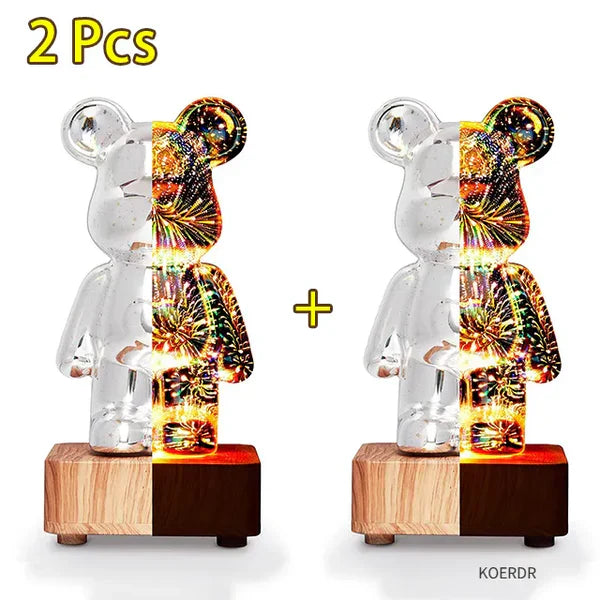 Magical 3D Firework Projection Mood Lamp - StarBear-7 Colors-Nora Luxe