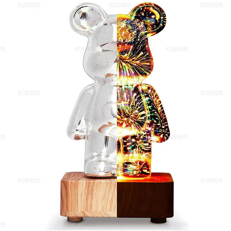 Magical 3D Firework Projection Mood Lamp - StarBear-7 Colors-Nora Luxe