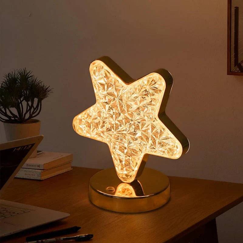 Magical Crystal Table Lamp with Dimming Function - Celestia-Moon-Nora Luxe