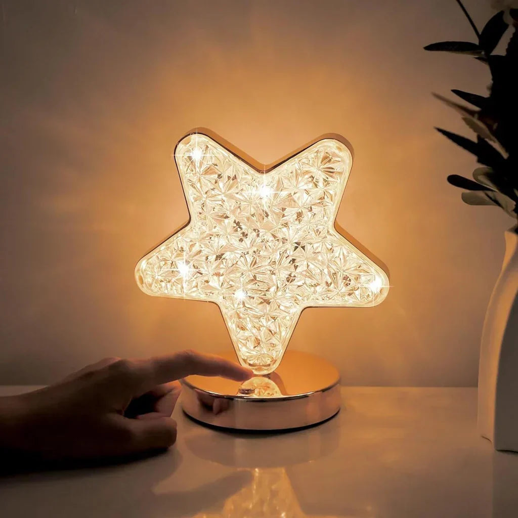 Magical Crystal Table Lamp with Dimming Function - Celestia-Star-Nora Luxe