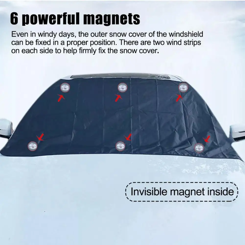 Magnetic All-Weather Windscreen Cover – FrostGuardia-Magnet + Ear Cups + Reflective Strips-Nora Luxe