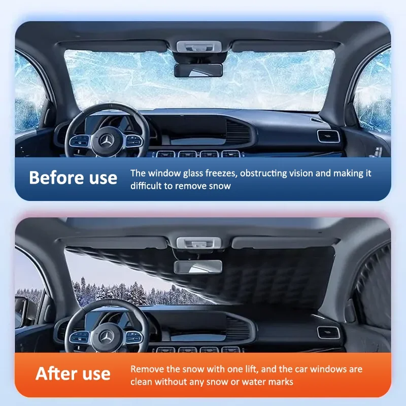 Magnetic All-Weather Windscreen Cover – FrostGuardia-Magnet + Ear Cups + Reflective Strips-Nora Luxe