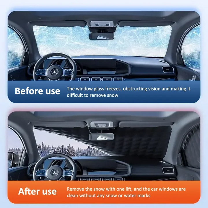 Magnetic All-Weather Windscreen Cover – FrostGuardia-Magnet + Ear Cups + Reflective Strips-Nora Luxe