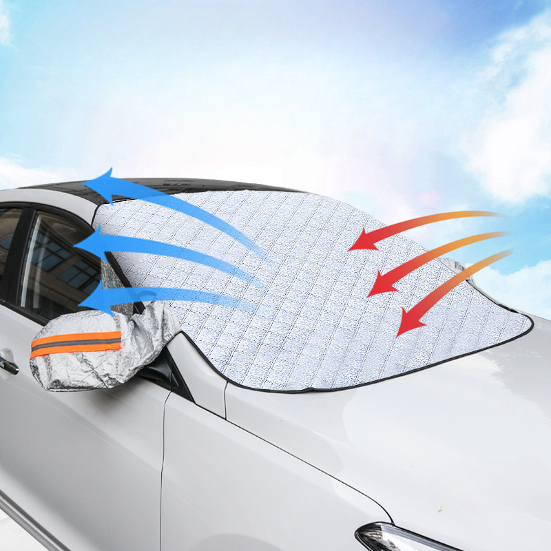 Magnetic All-Weather Windscreen Cover – FrostGuardia-Magnet + Ear Cups + Reflective Strips-Nora Luxe