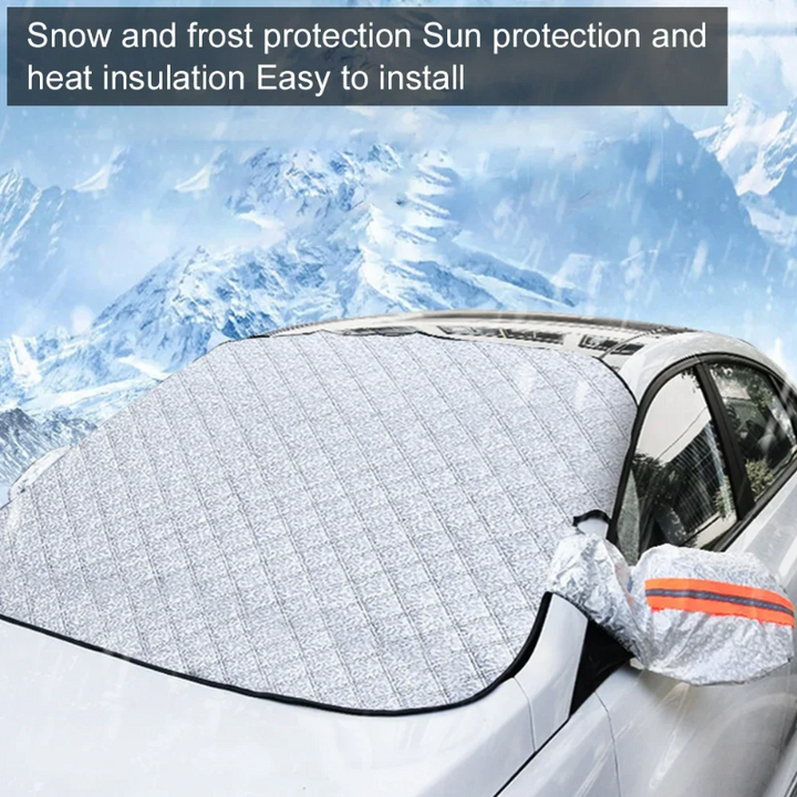 Magnetic All-Weather Windscreen Cover – FrostGuardia-Magnet + Ear Cups + Reflective Strips-Nora Luxe