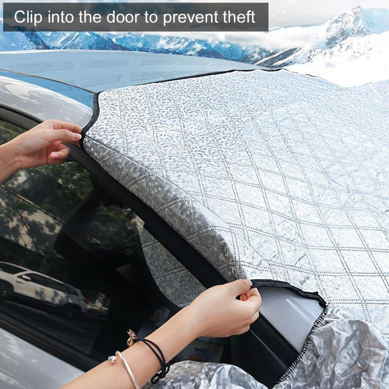 Magnetic All-Weather Windscreen Cover – FrostGuardia-Magnet + Ear Cups + Reflective Strips-Nora Luxe