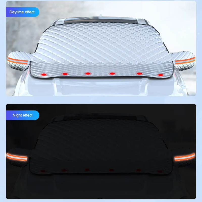 Magnetic All-Weather Windscreen Cover – FrostGuardia-Magnet + Ear Cups + Reflective Strips-Nora Luxe
