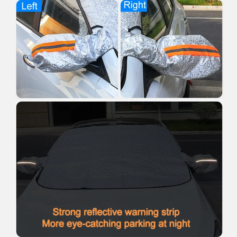 Magnetic All-Weather Windscreen Cover – FrostGuardia-Magnet + Ear Cups + Reflective Strips-Nora Luxe