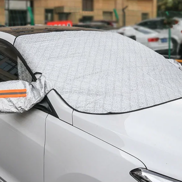 Magnetic All-Weather Windscreen Cover – FrostGuardia-Magnet + Ear Cups + Reflective Strips-Nora Luxe