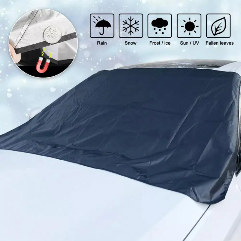 Magnetic All-Weather Windscreen Cover – FrostGuardia-Magnet + Ear Cups + Reflective Strips-Nora Luxe