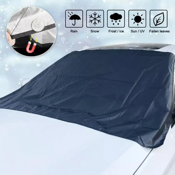 Magnetic All-Weather Windscreen Cover – FrostGuardia-Magnet + Ear Cups + Reflective Strips-Nora Luxe