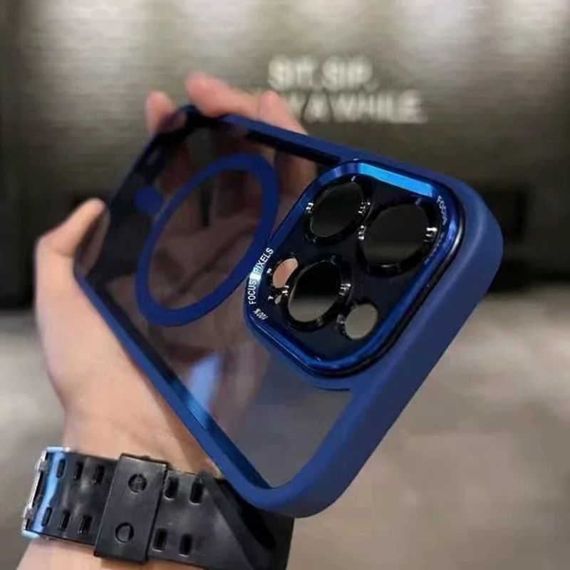 Magnetic iPhone Case – iShield-Blue-iPhone 16-Nora Luxe