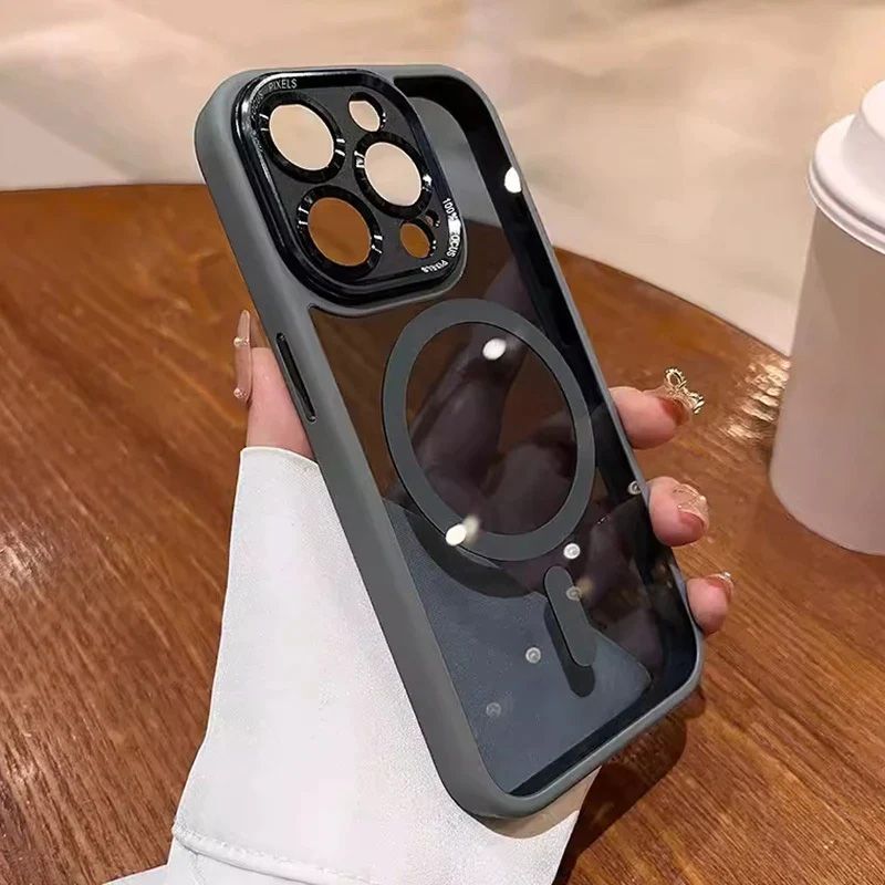 Magnetic iPhone Case – iShield-Gray-iPhone 16-Nora Luxe